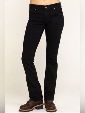 Dickies Women's Perfect Shape Bootcut Stretch Midrise Denim Jeans Black Size 12